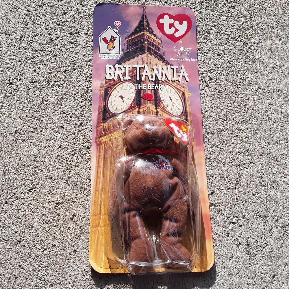 Vintage TY Britannia The Bear Beanie Baby NEW